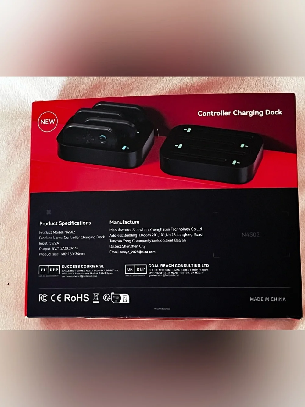 Nintendo Switch 4 Port Controller Charging Dock Station LED USB Charger New